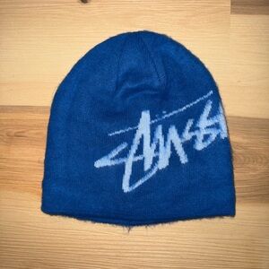 Blue Stussy Brushed Out Beanie
